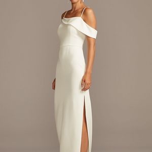 NWT David's bridal asymmetrical wedding dress